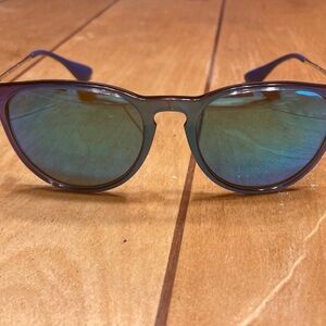 Ray Ban Erika Women’s Sunglasses RB4171 6318/55 Frames Purple Lenses Blue Mirror